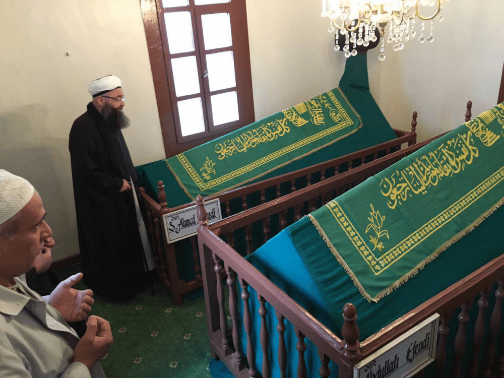 Cübbeli Ahmet Hoca Şeyh Abdullah Efendi İle Oğlu Şeyh Ahmet Efendi'yi Ziyaret Etti